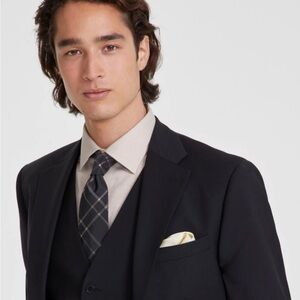 Calvin Klein Mens Slim fit Sport Coat Blazer 40 S Black Solid Stretch. 
New